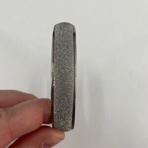 Silver glitter bangle bracelet